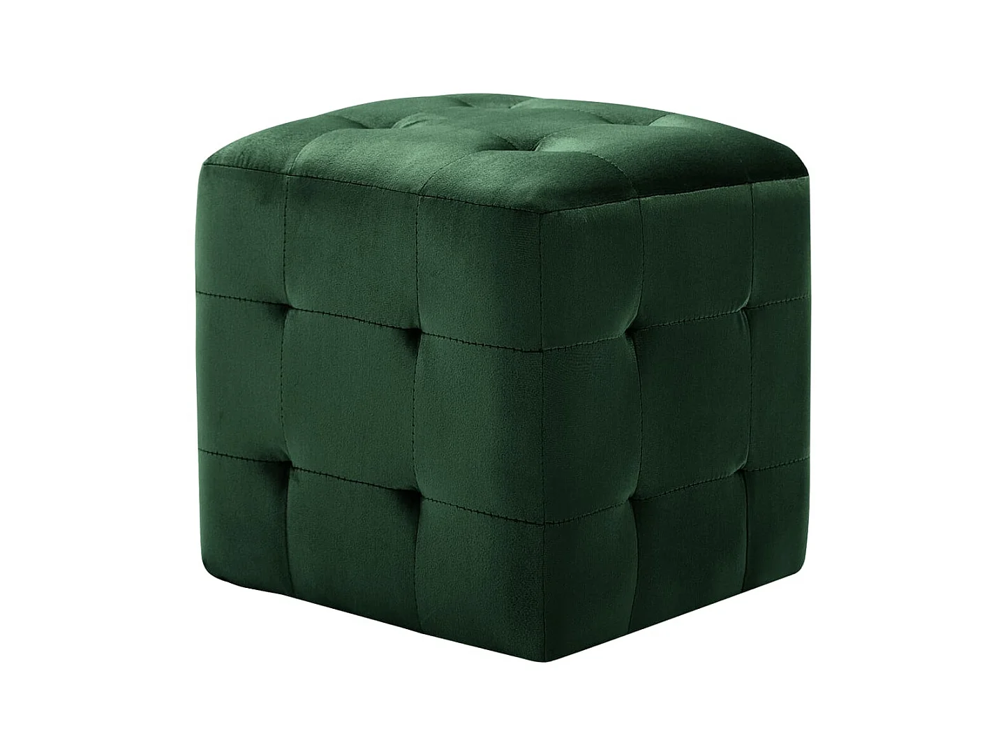 2 pcs Tables de chevet Vert 30x30x30 cm Tissu velours
