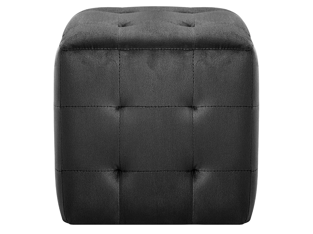 2 pcs Tables de chevet Noir 30x30x30 cm Tissu velours