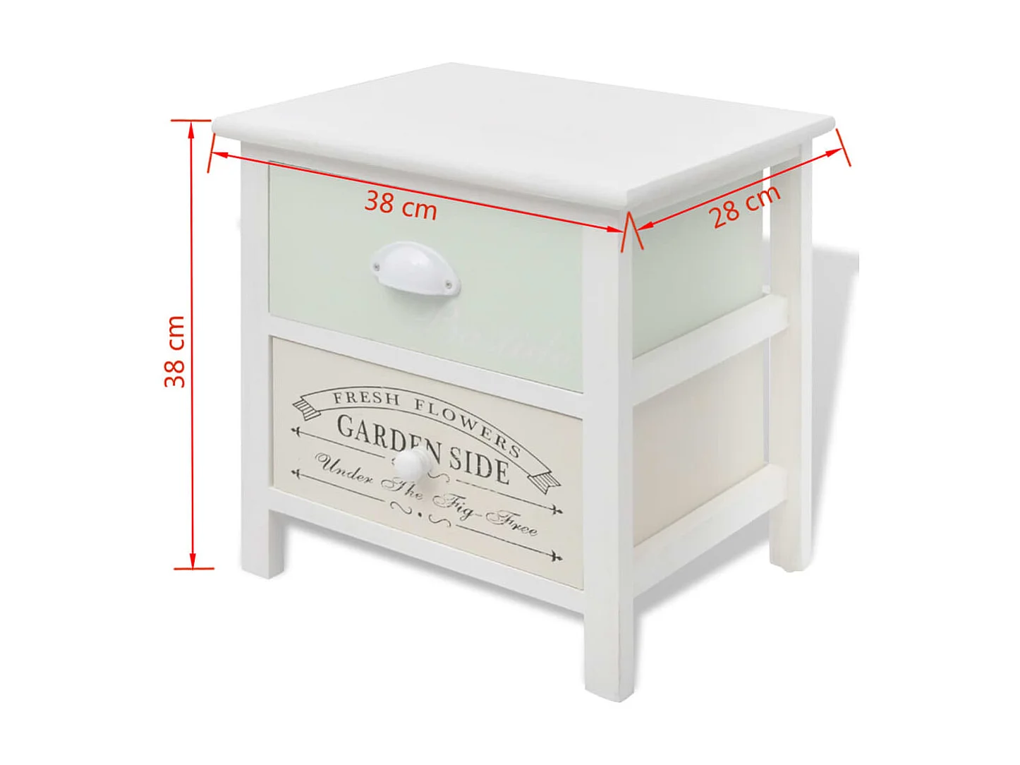 Comodino in stile francese 2 pz. Legno