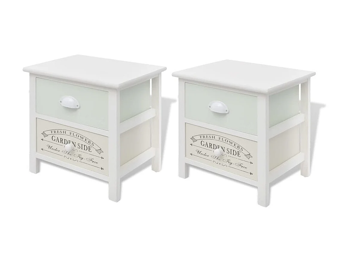 Table de chevet en style fran?ais 2 pcs Bois