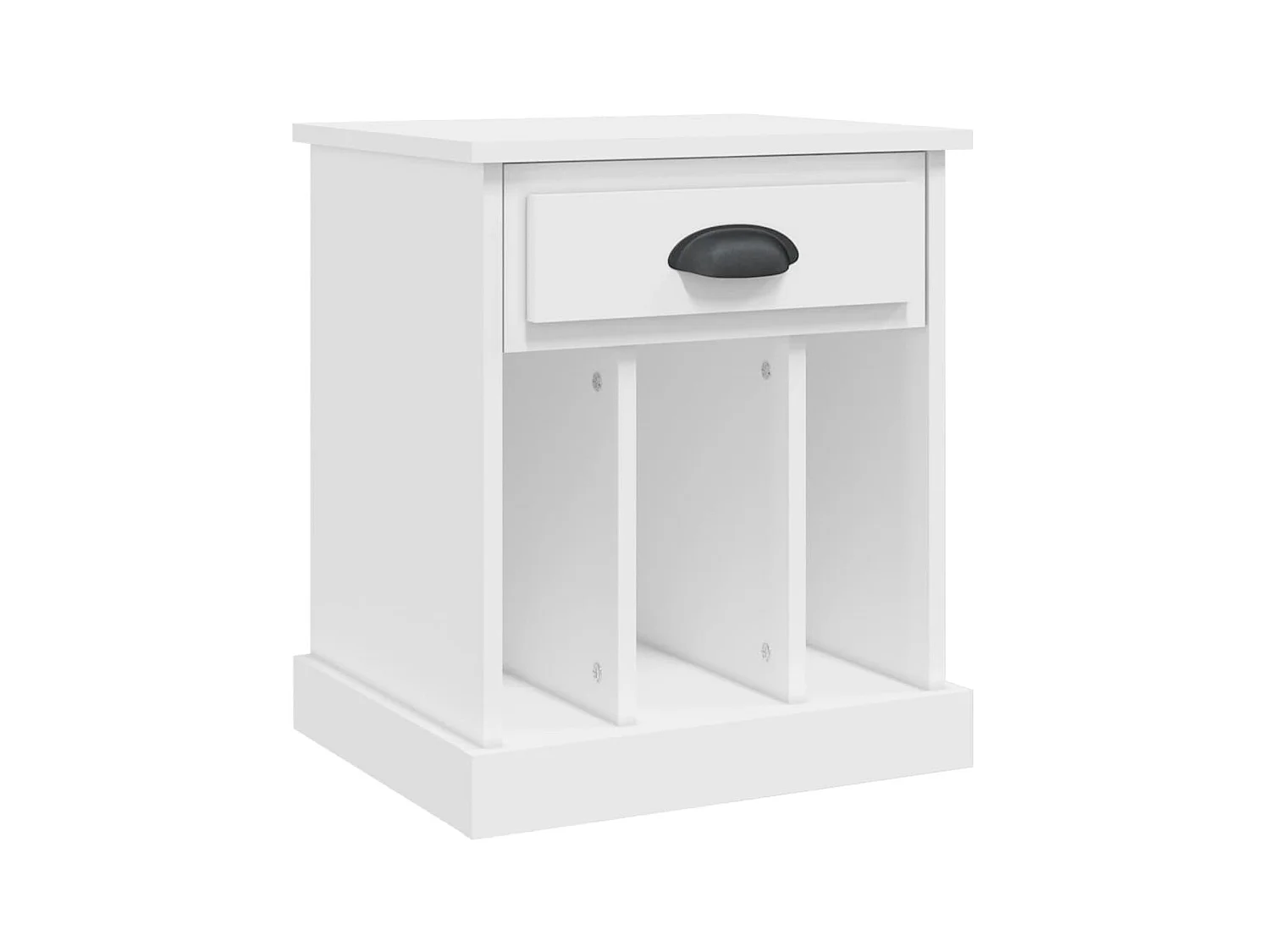 Table de chevet blanc 43x36x50 cm