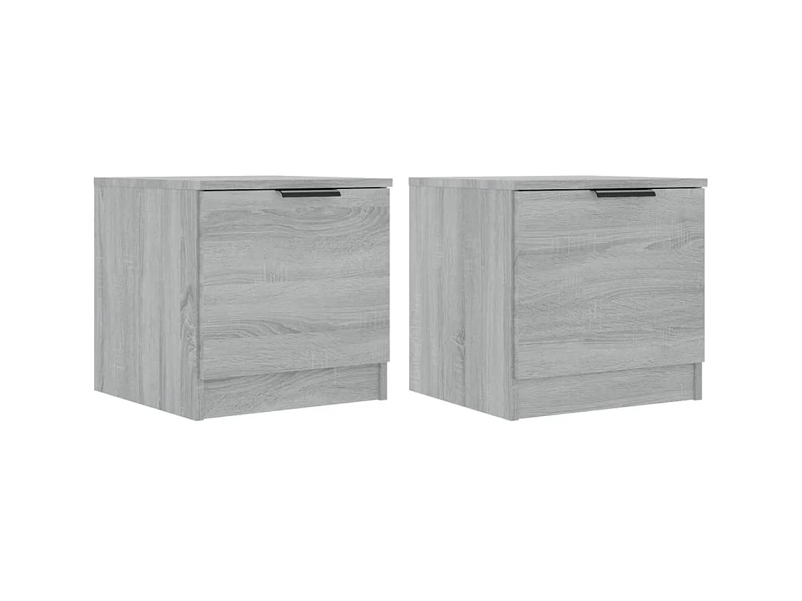 Tables de chevet 2 pcs Sonoma gris 40x39x40 cm
