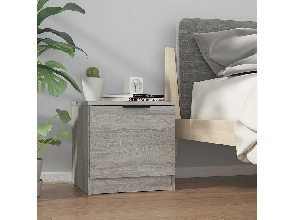 Tables de chevet 2 pcs Sonoma gris 40x39x40 cm