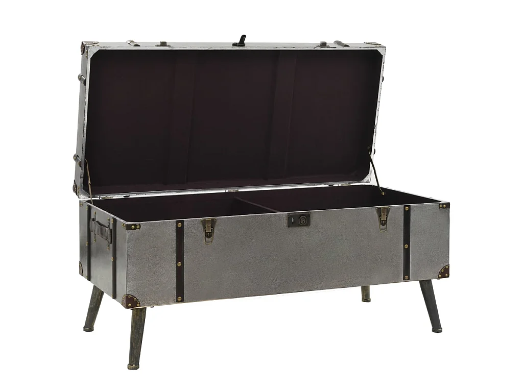 Mesa de centro MDF dorado y aluminio 102 x 51 x 47,5 cm