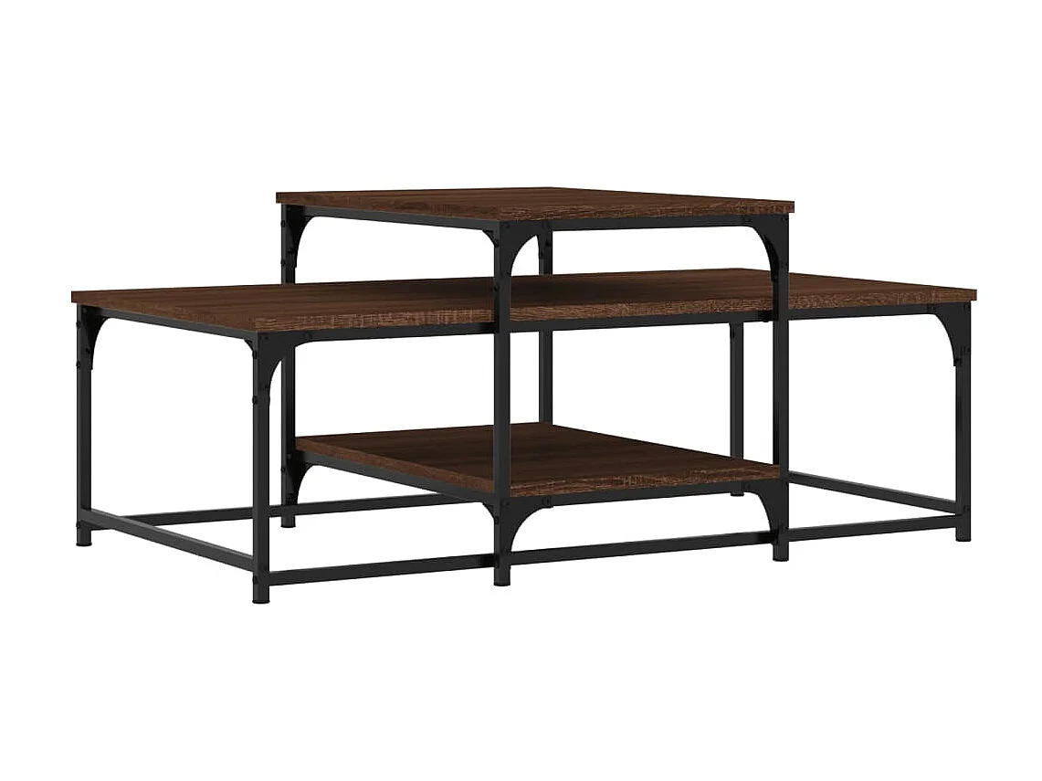 Table basse chêne marron 102x60x45 cm bois d'ingénierie