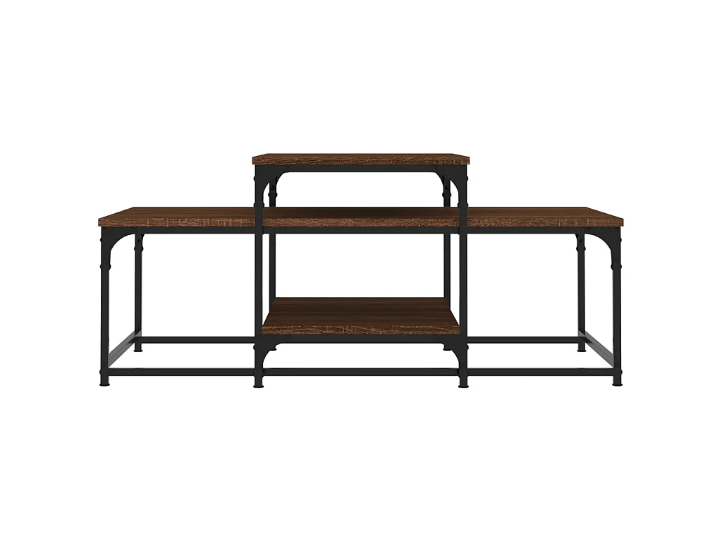 Table basse chêne marron 102x60x45 cm bois d'ingénierie