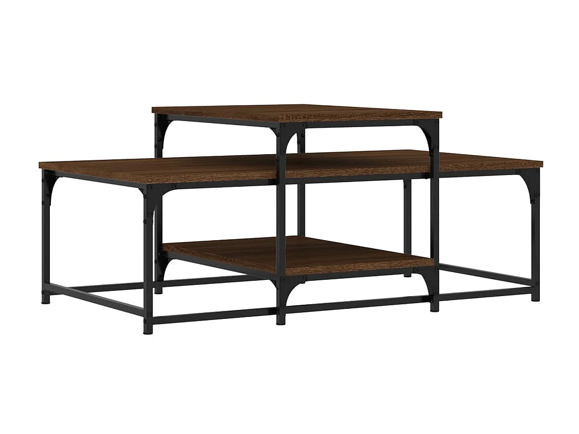 Table basse chêne marron 102x60x45 cm bois d'ingénierie