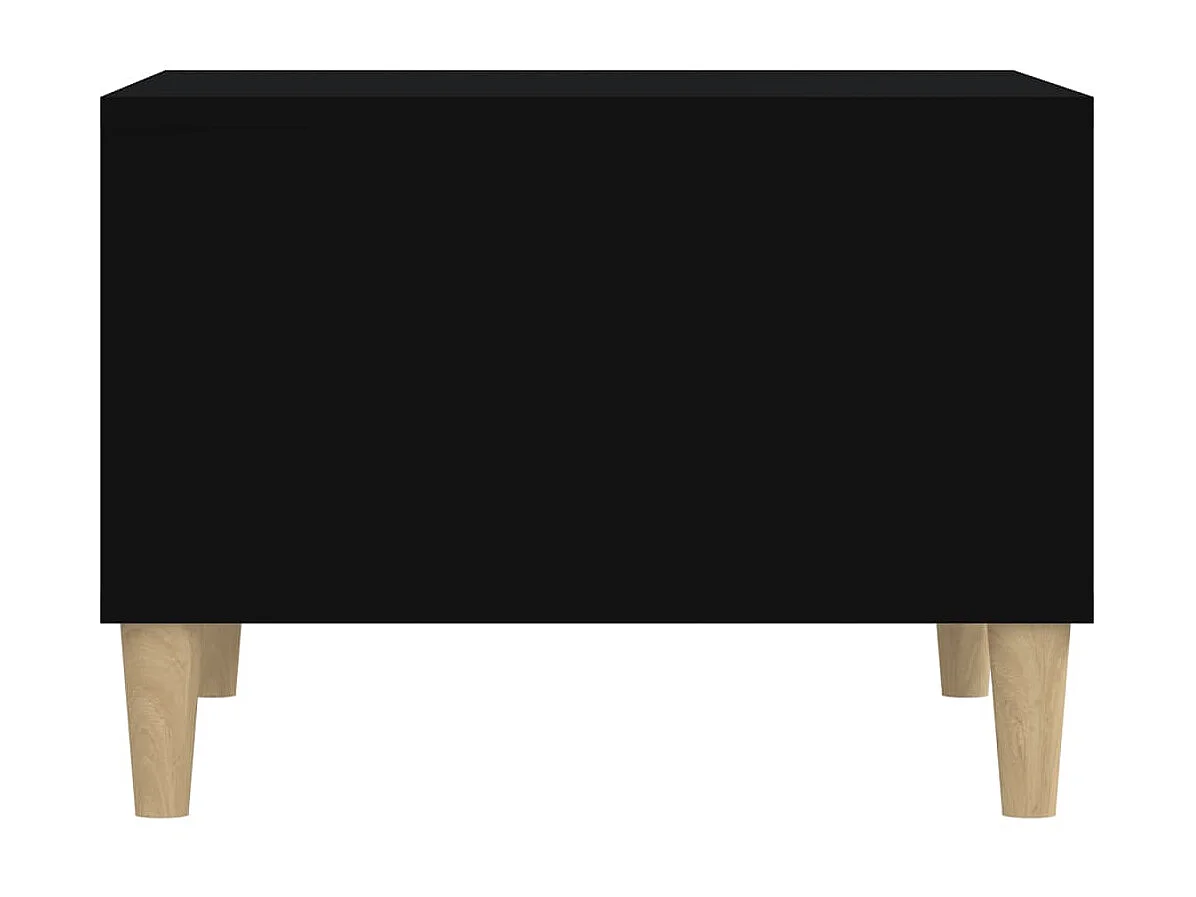 Gold Salontafel Zwart 60x50x36,5 cm Bewerkt hout