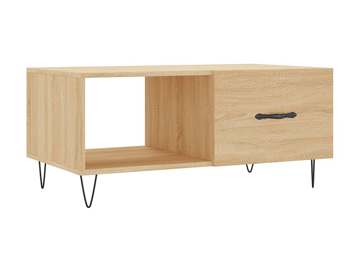 Table basse chêne sonoma 90x50x40 cm bois d'ingénierie