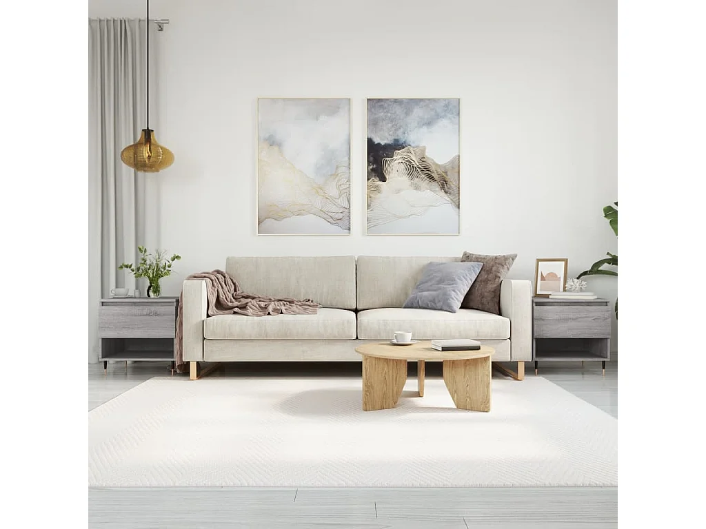 Tables basses 2 pcs sonoma gris 50x46x50 cm bois d'ingénierie