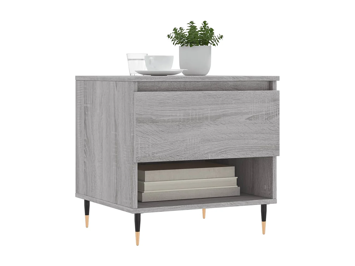Tables basses 2 pcs sonoma gris 50x46x50 cm bois d'ingénierie