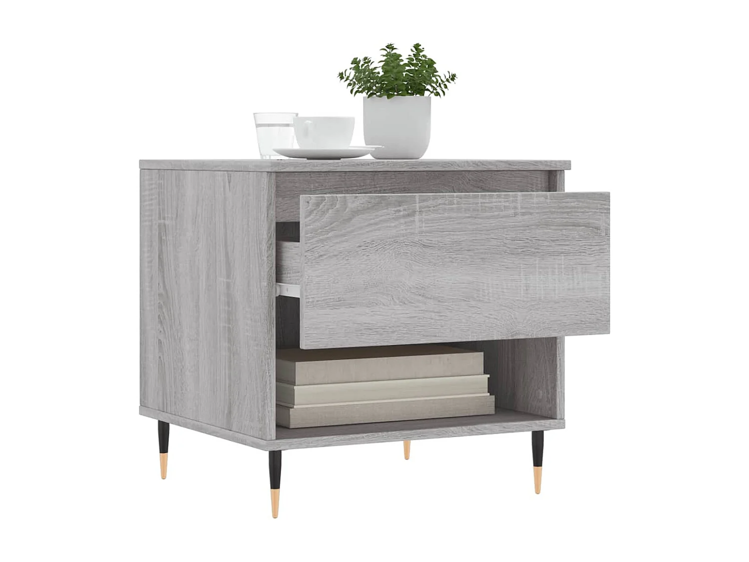 Tables basses 2 pcs sonoma gris 50x46x50 cm bois d'ingénierie