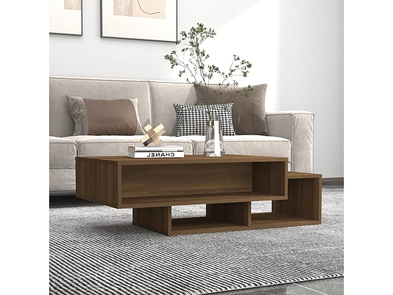 Table basse Chêne marron 105x55x32 cm Bois d'ingénierie