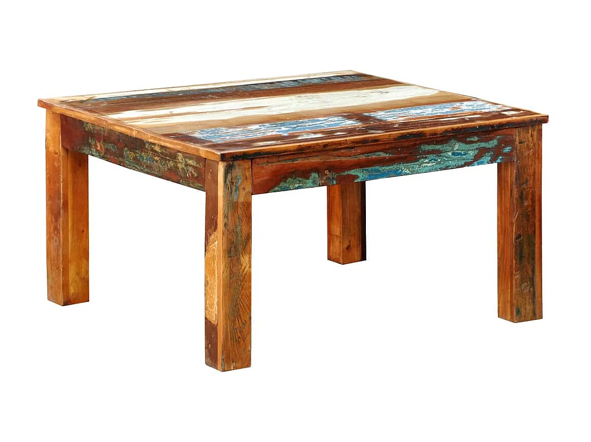 Tavolino quadrato Gold Legno di recupero