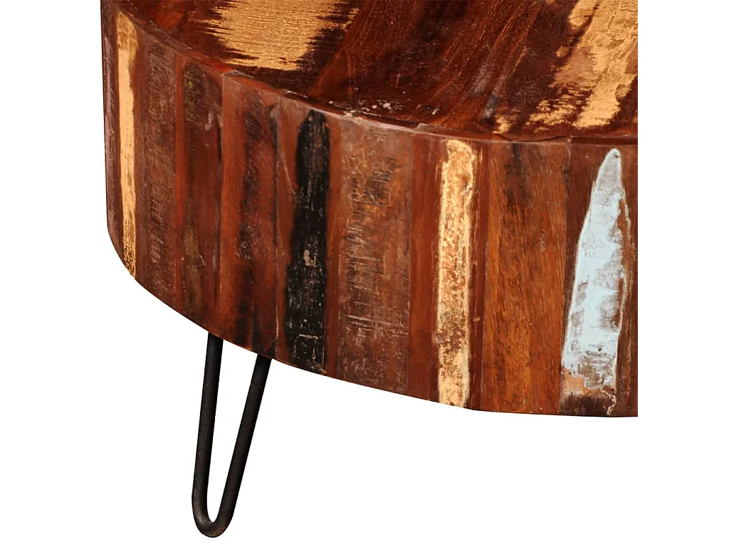 Table basse ronde Bois massif de récupération