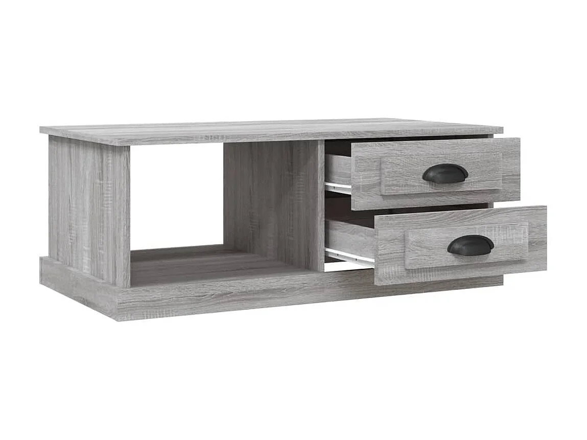 Mesa de centro Sonoma gris 90x50x35 cm Madera contrachapada