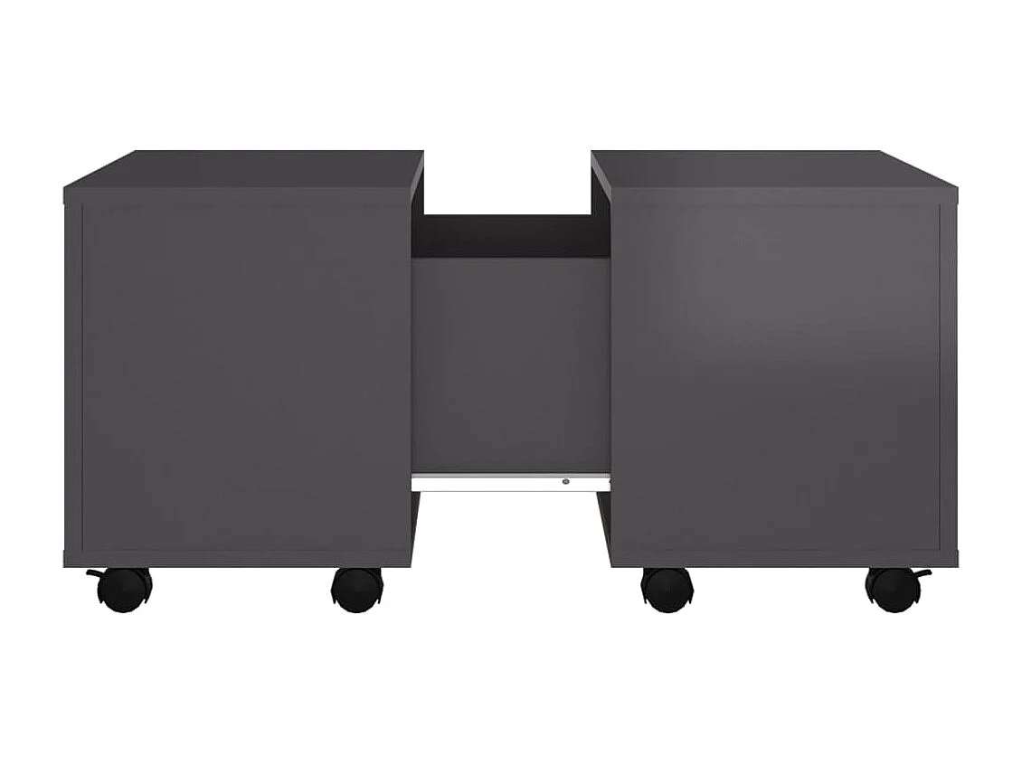 Gold Salontafel Glanzend grijs 60x60x38 cm Spaanplaat