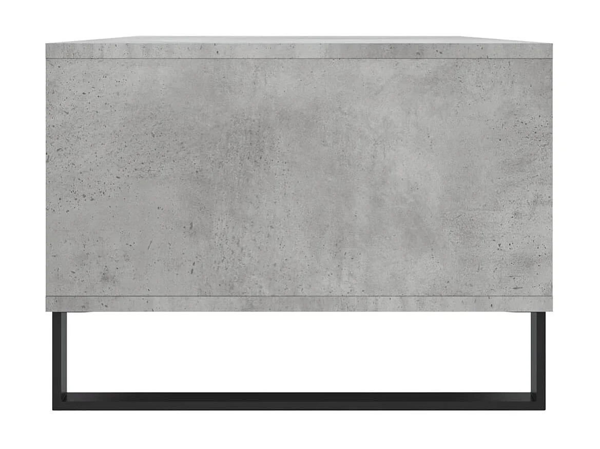 Mesa de centro dourada Concreto cinza 90x50x36,5 cm Madeira trabalhada