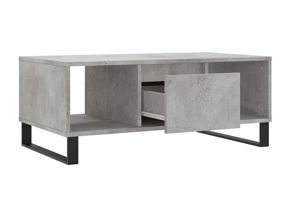 Table basse Gris béton 90x50x36,5 cm Bois d'ingénierie