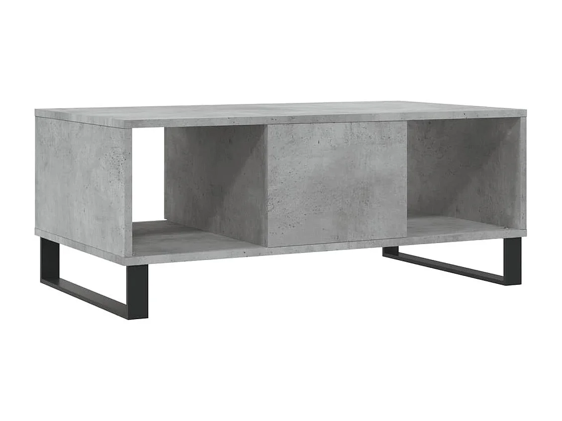 Table basse Gris béton 90x50x36,5 cm Bois d'ingénierie
