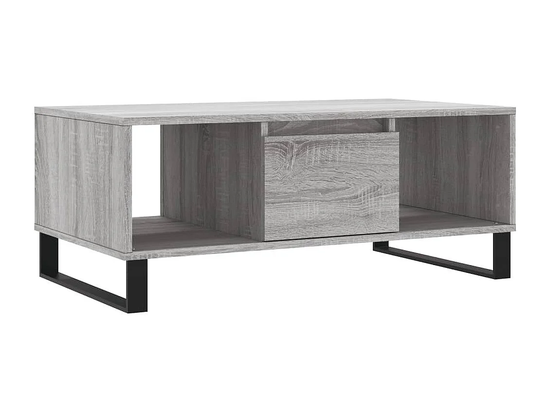 Gouden Sonoma grijze salontafel 90x50x36,5 cm Bewerkt hout