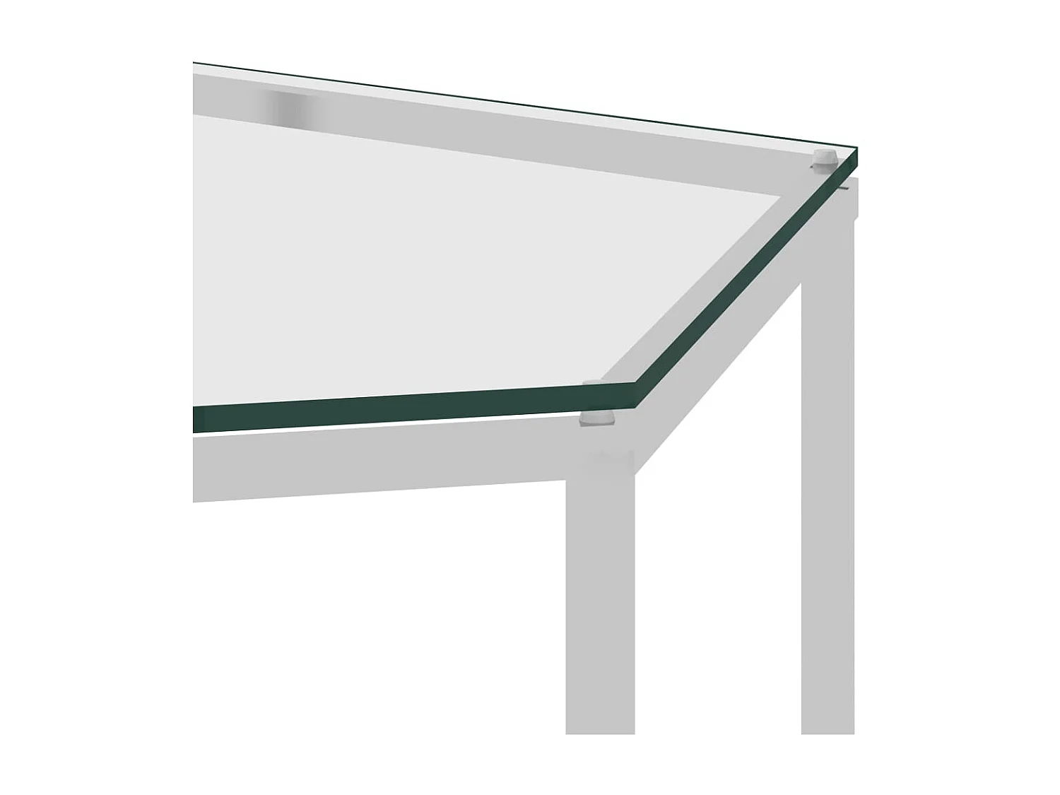 Table basse Argenté 60x53x50 cm Acier inoxydable et verre