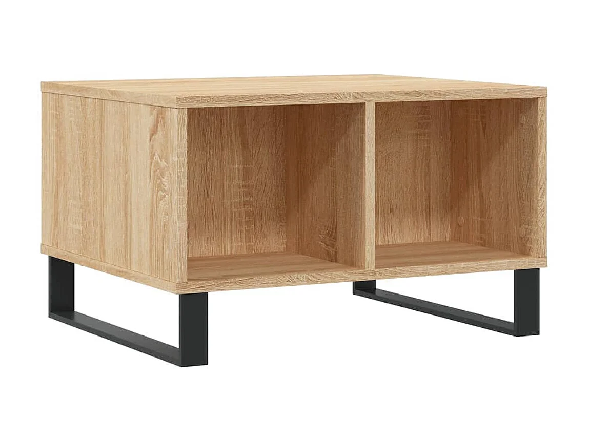 Mesa de centro dourada carvalho Sonoma 60x50x36,5 cm Madeira artificial