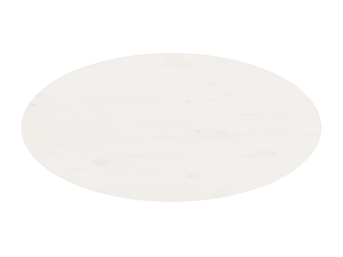 Tavolino Gold Bianco 80x40x35 cm Legno di pino massiccio