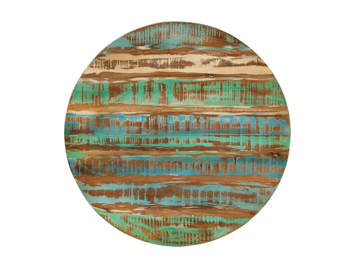 Mesa de centro dourada Madeira recuperada maciça 65 x 32 cm