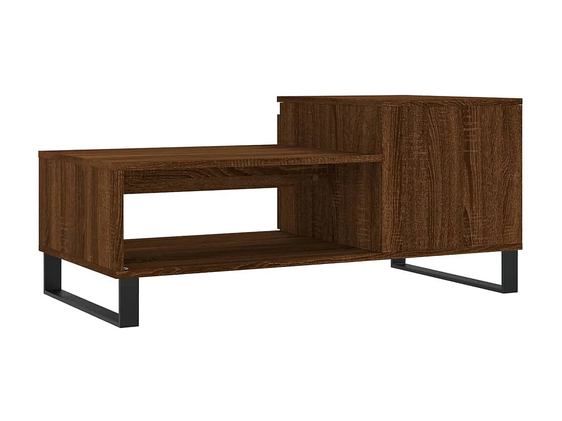 Table basse Chêne marron 100x50x45 cm Bois d'ingénierie