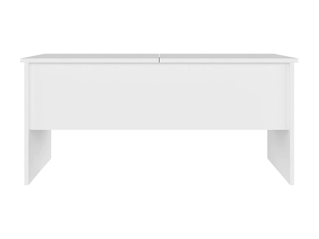 Table basse Blanc 102x50,5x46,5 cm Bois d'ingénierie