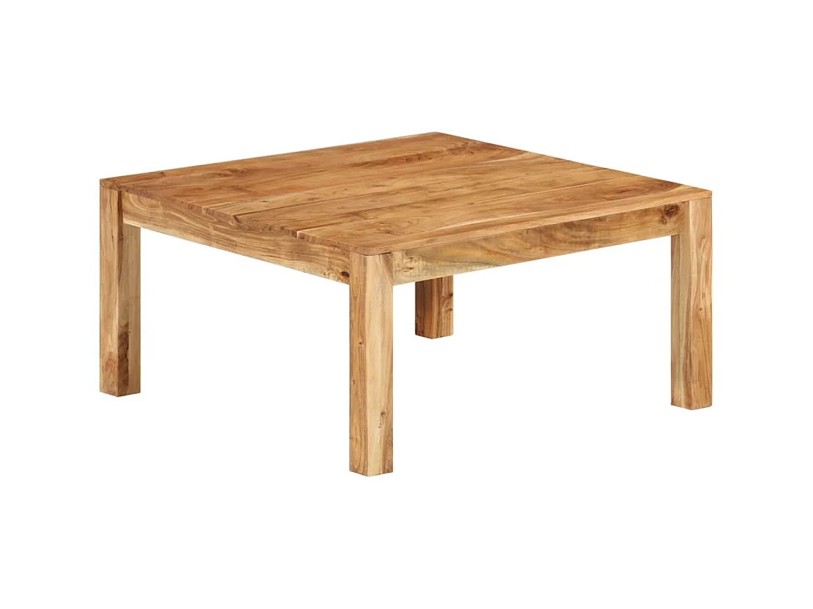 Goud Salontafel 80x80x40 cm Massief acaciahout