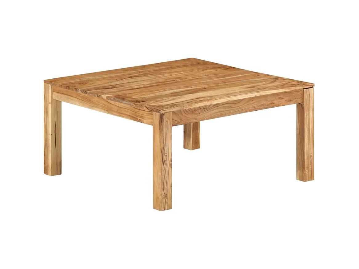 Goud Salontafel 80x80x40 cm Massief acaciahout