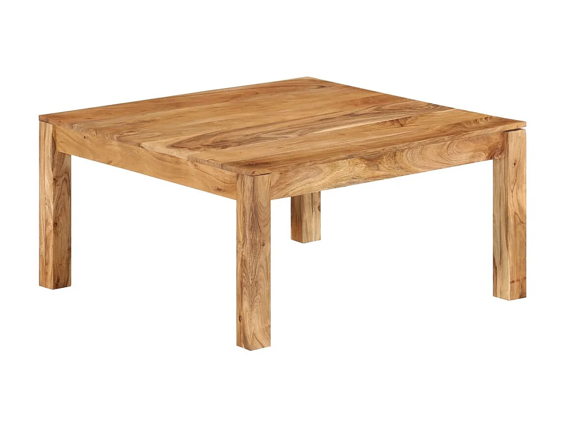 Tavolino Gold 80x80x40 cm Legno massello di acacia