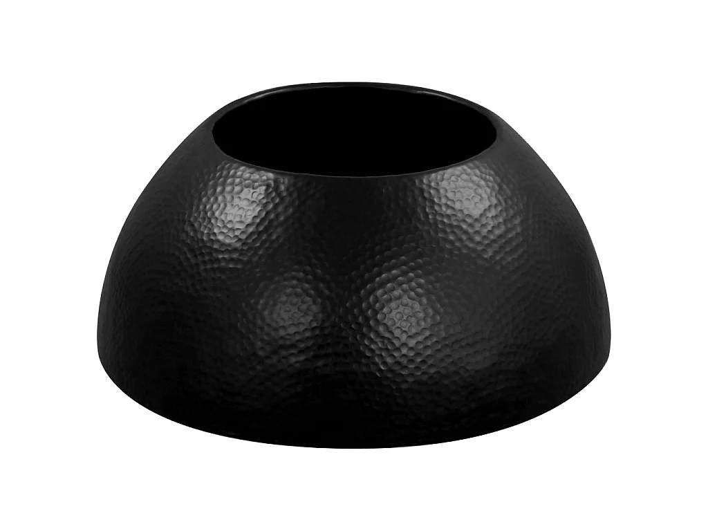 Mesa de centro Aluminio martillado 70 x 30 cm Negro