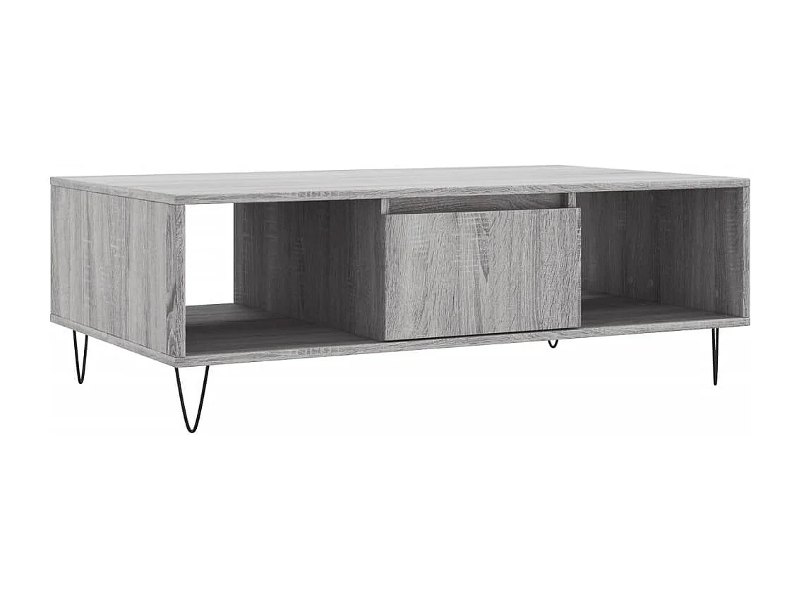 Table basse sonoma gris 104x60x35 cm bois d'ingénierie