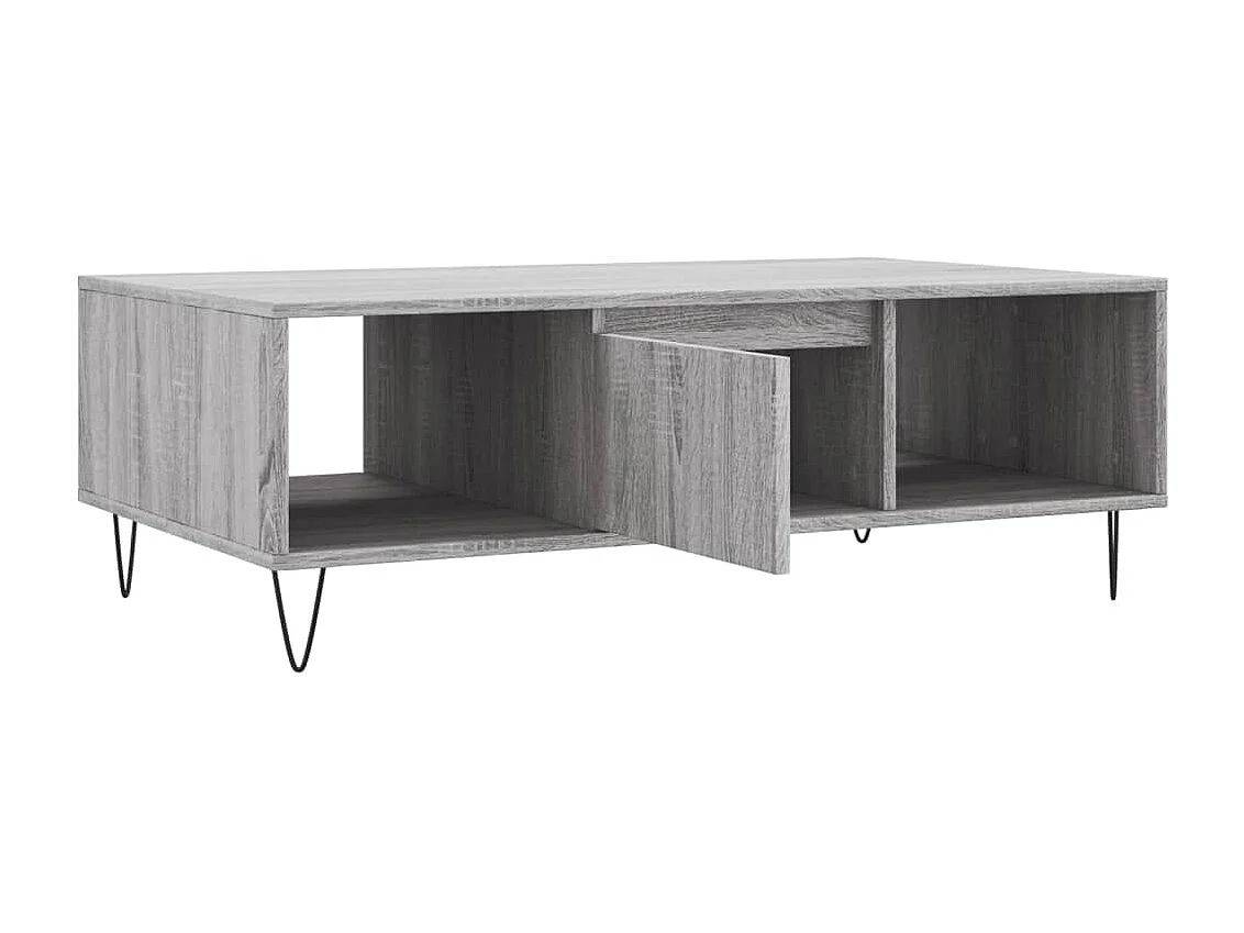 Table basse sonoma gris 104x60x35 cm bois d'ingénierie