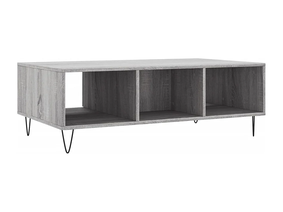 Table basse sonoma gris 104x60x35 cm bois d'ingénierie