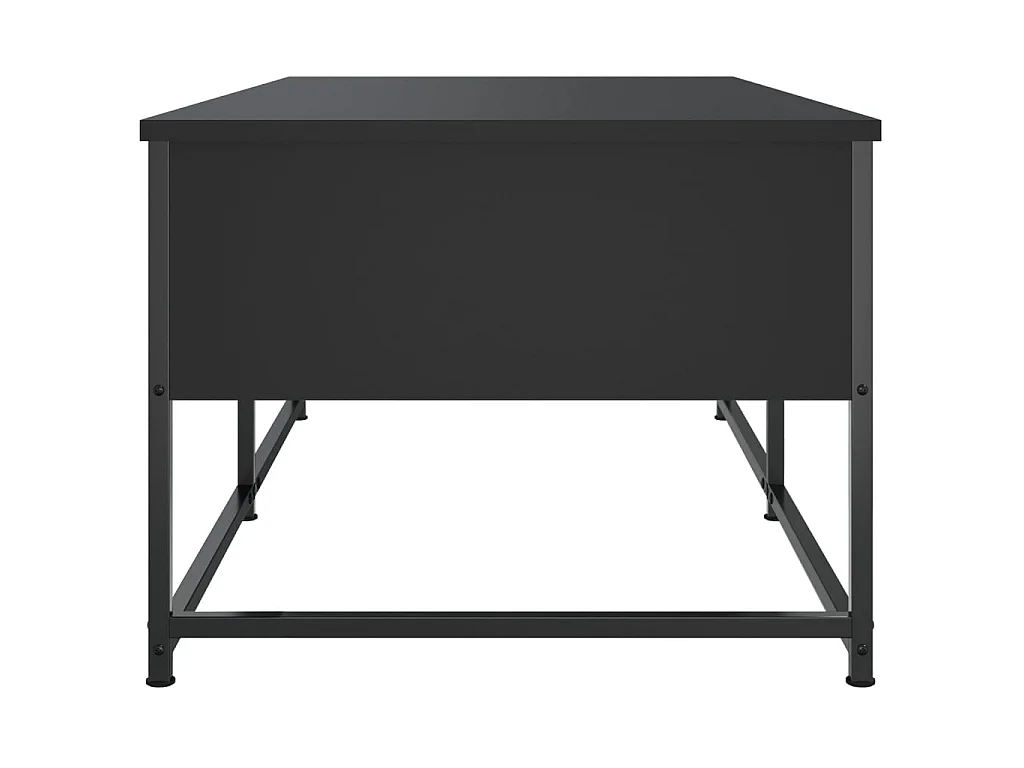 Tavolino Gold nero 100x51x40 cm in MDF