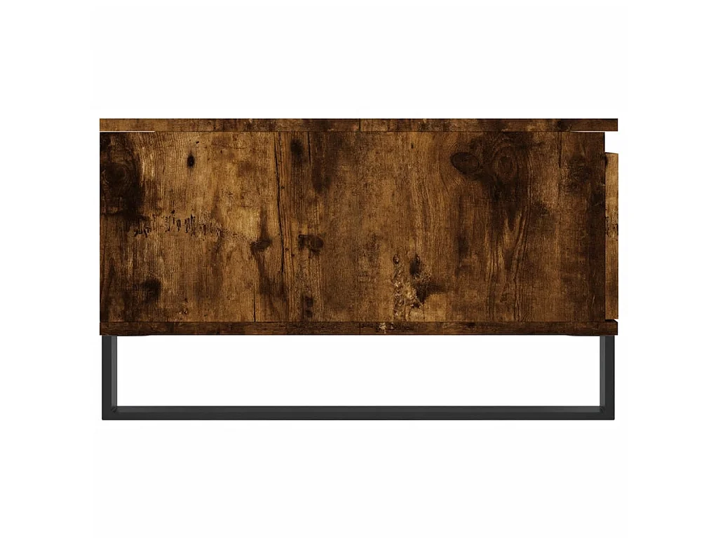 Table basse chêne fumé 90x60x35 cm bois d'ingénierie