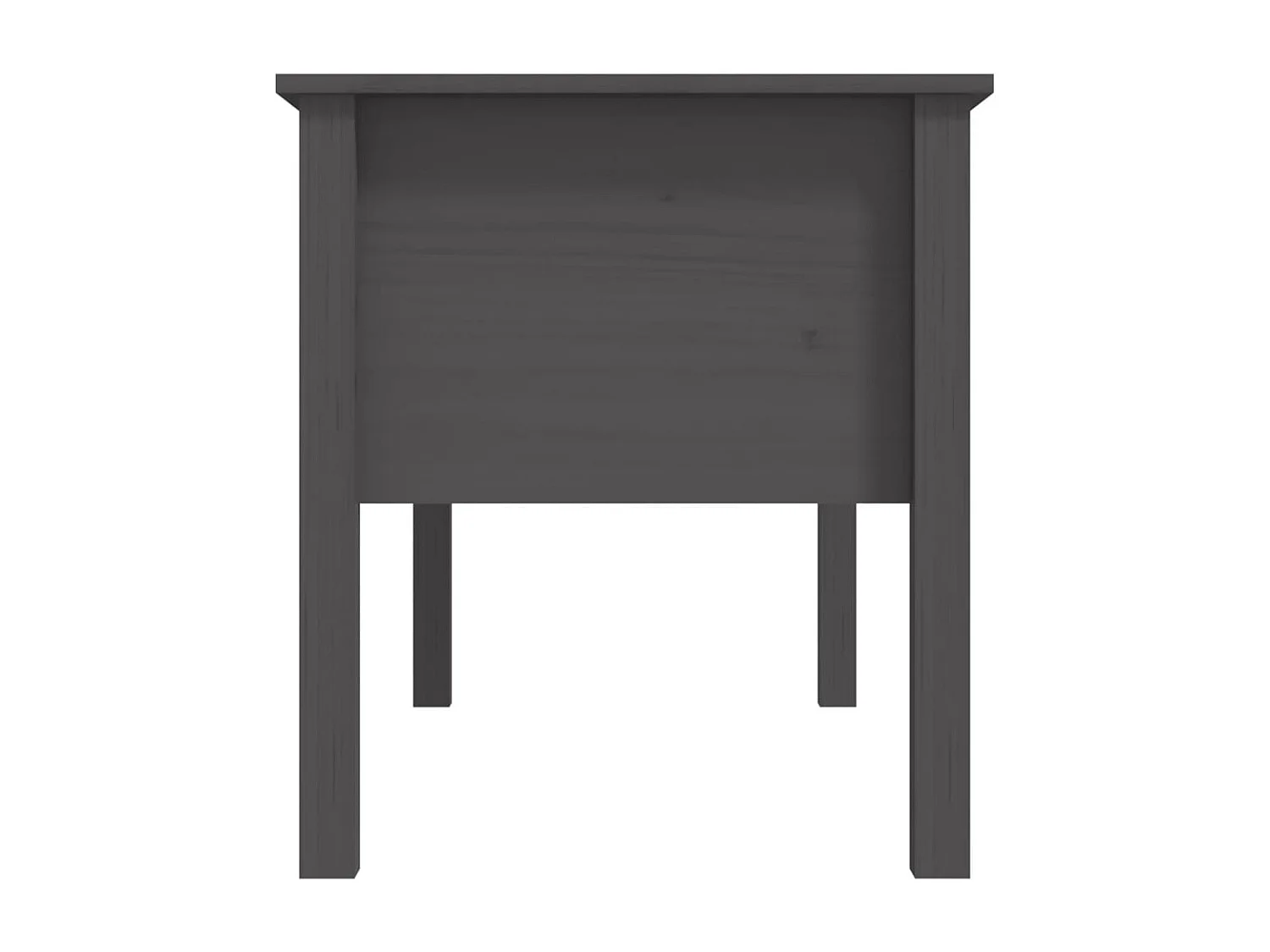 Gold Couchtisch Grau 102x49x55 cm Massives Kiefernholz