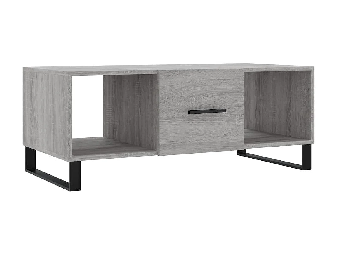 Table basse sonoma gris 102x50x40 cm bois d'ingénierie
