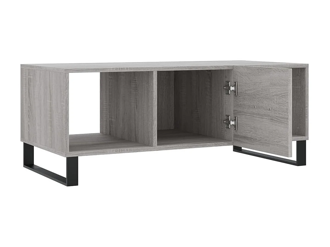 Table basse sonoma gris 102x50x40 cm bois d'ingénierie