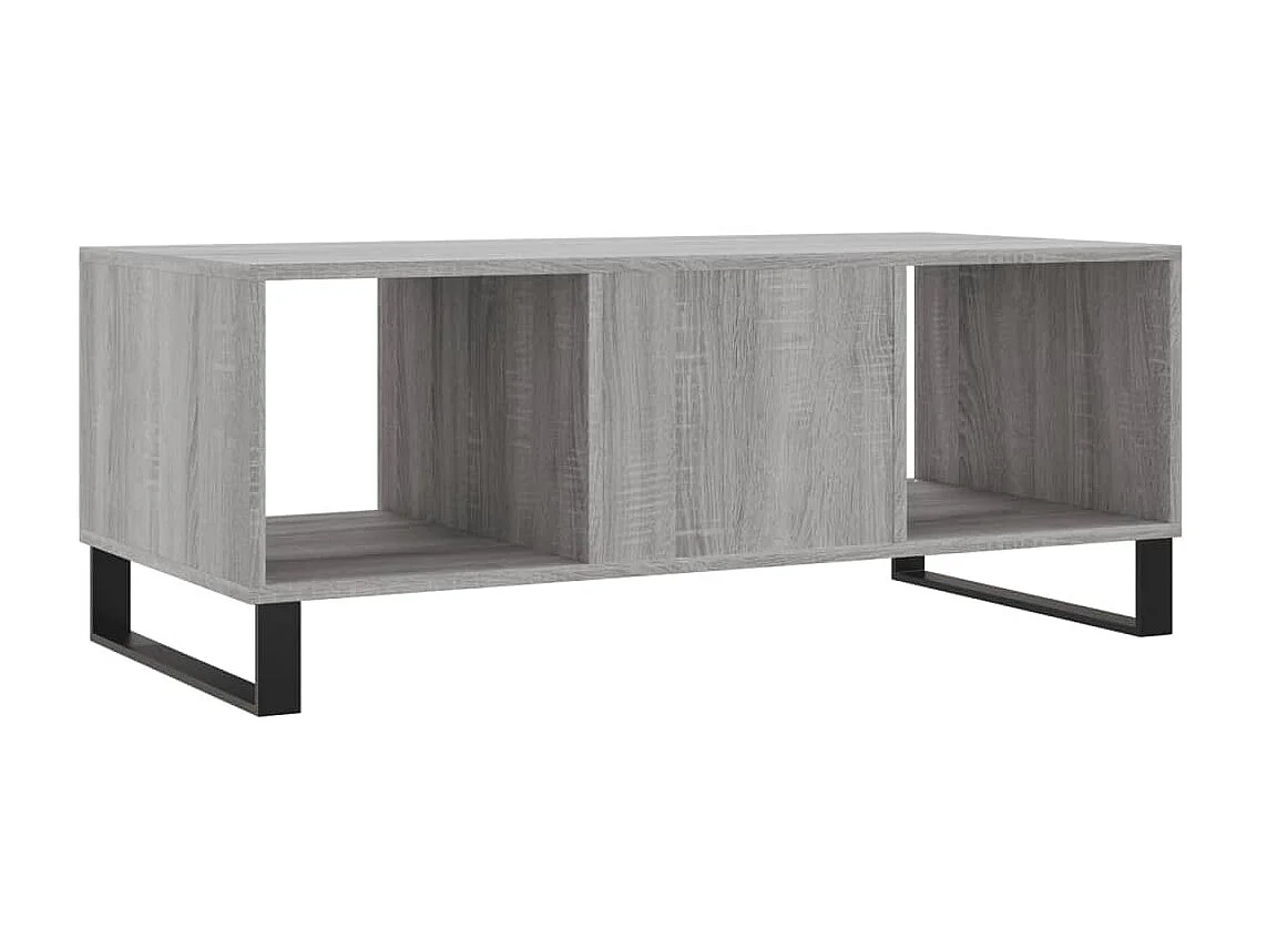 Table basse sonoma gris 102x50x40 cm bois d'ingénierie