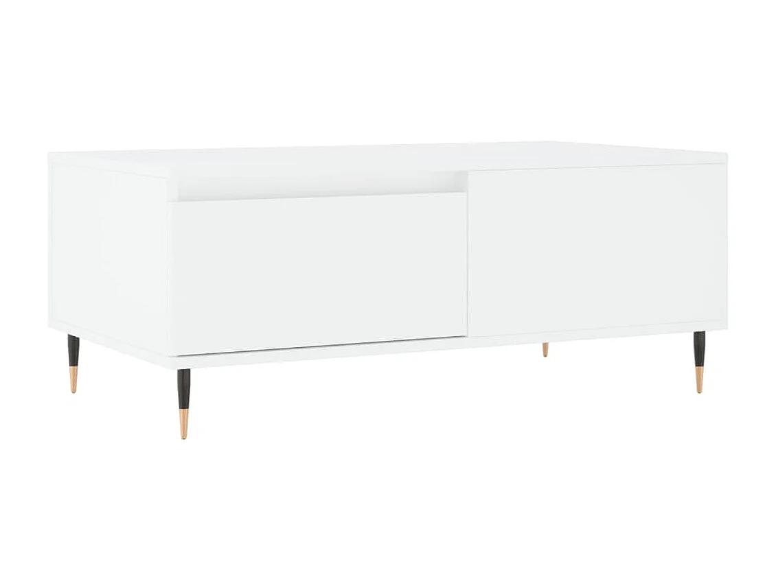Table basse Blanc 90x50x36,5 cm Bois d'ingénierie