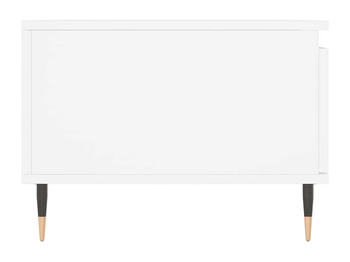 Table basse Blanc 90x50x36,5 cm Bois d'ingénierie