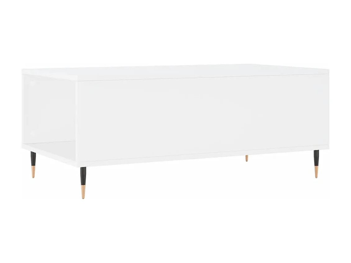 Table basse Blanc 90x50x36,5 cm Bois d'ingénierie