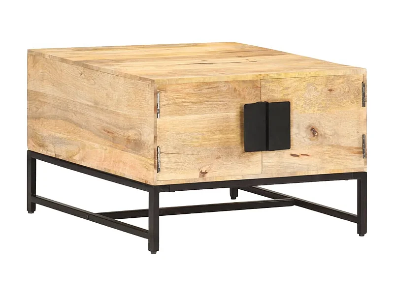 Mesa de centro Gold 67x67x45 cm Madera maciza de mango