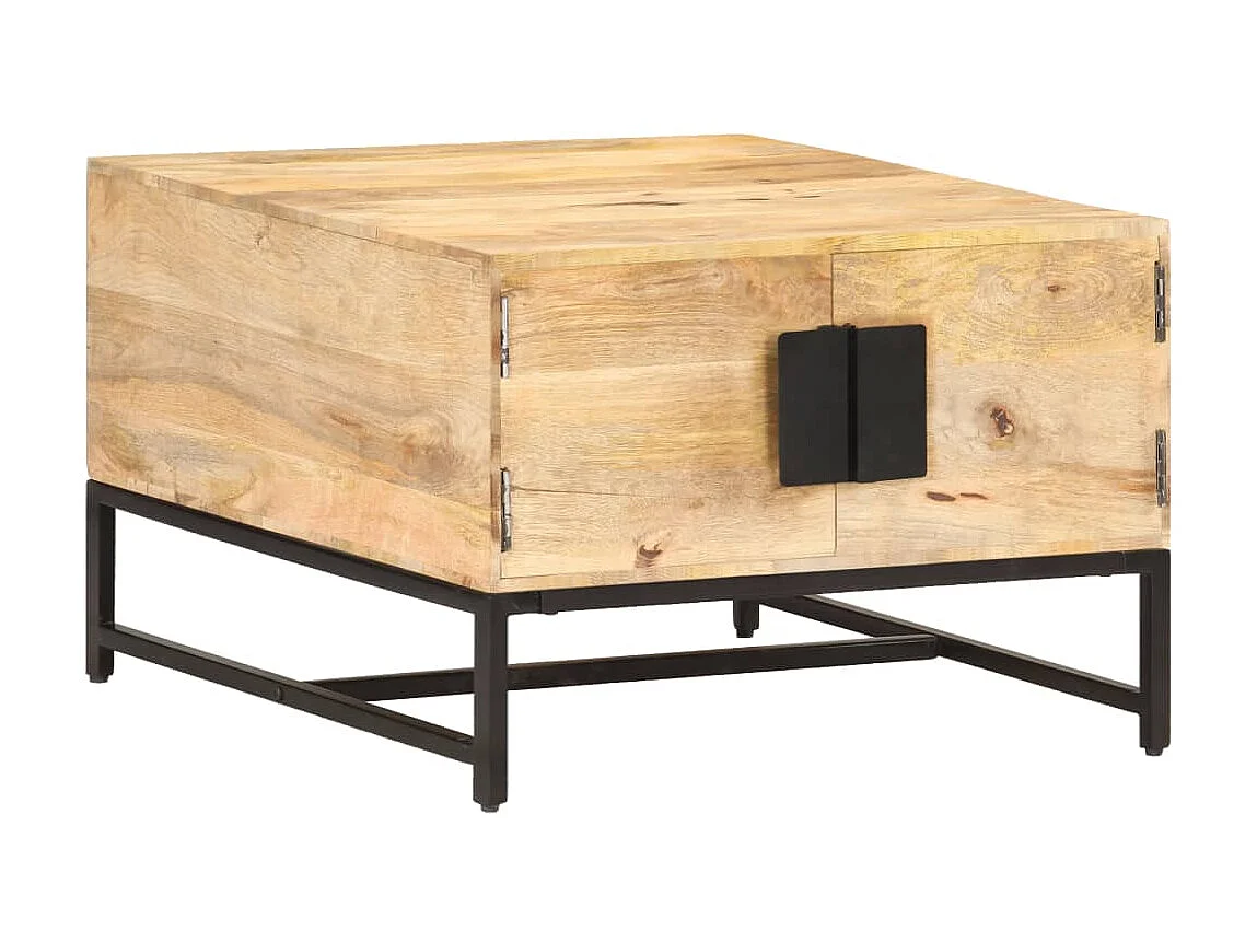 Mesa de centro Gold 67x67x45 cm Madera maciza de mango