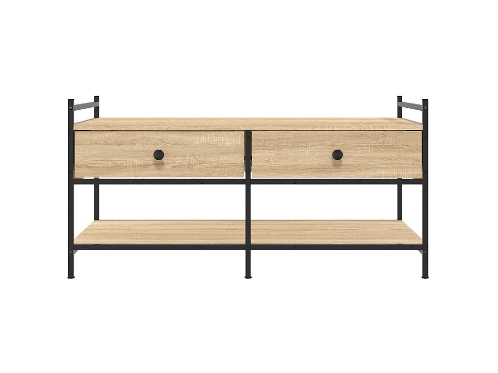 Mesa de centro em carvalho Sonoma dourado 99x50x50 cm madeira projetada